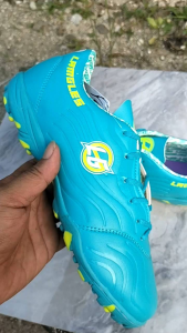 Lamgles - Sepatu Futsal Lamgles Leopard Attack White FG Sol Gerigi