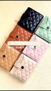 Jims Honey - Tiwi wallet - dompet lipat wanita bahan fluppy - dompet kartu mini kecil - dompet terbaru bagus murah (Free box exclusive)