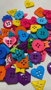 30 pcs mix shape buttons 4 holes for crafts findings