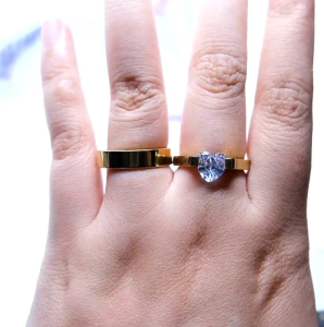 [GRATIS CETAK NAMA] Cincin Couple Titanium Anti Karat M26 | Cincin Pasangan | Cincin Hadiah | Cincin Lamaran | Cincin Tunangan | Aksesoris Pria Wanita