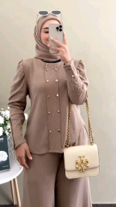 VA SETCEL KNIT BRIGITA SET SETELAN CELANA KULOT BAHAN KAOS NYAMAN BAJU SETELAN WANITA ONESET WANITA SETELAN CELANA POLOS
