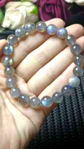 Natural Labradorite/ Natural Moonstone High quality Bracelet 9mm +- 天然灰月光拉长石月光石手串 9mm+-