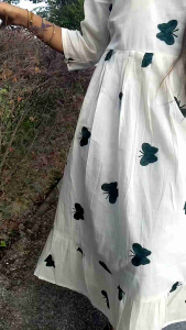 Butterfly Breeze Cora Cotton Dress – Soft Stylish & Plus Size Friendly - Butterfly Embroidery