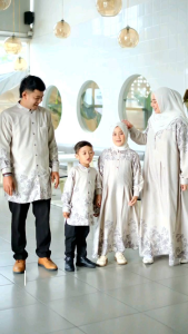Baju Sarimbit Couple Seragam Keluarga Family Set Muslim Premium Ayah Ibu Anak Lebaran Kondangan