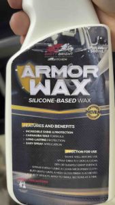BrightChem Armor All With Wax 500ml - 3 in 1: Shine Protect Restore Silicone-Based Wax.