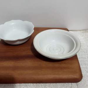 🇬🇧ENGLAND SURPLUS 2 pcs Assorted White Saucer Small Bowl