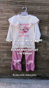 SETELAN ANAK PEREMPUAN BALLERINA USIA 1-10 THN ONESET KNIT ANAK PERMPUAN