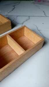 Storage Wooden bok 28x10x5 kotak sekat isi 3 kotak