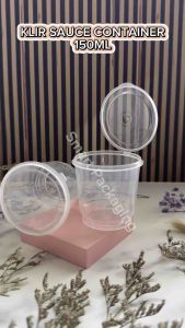 [ISI 25 PCS] Sauce Container KLIR 150ml / Tempat Saus Plastik Transparan / Cup Sambal Thinwall Saos