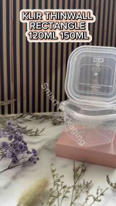 [ISI 25 PCS] Thinwall KLIR Square 120ml 150ml / Kotak Plastik Persegi / Tempat Makan / Plastik Bekal Sekali Pakai