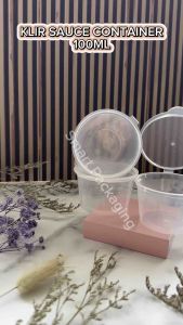 [ISI 50 PCS] Sauce Container KLIR 100ml / Tempat Saus Plastik Transparan / Cup Sambal Thinwall Saos