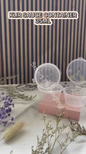 [ISI 50 PCS] Sauce Container KLIR 35ml / Tempat Saus Plastik Transparan / Cup Sambal Thinwall Saos