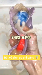dụng cụ vệ sinh cọ mút trang điểm. gấp gọn