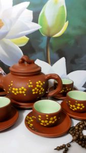 Bộ trà hoa đào ấm 360ml chén 50ml