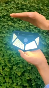 Lampu taman dinding 100 led lampu sensor tenaga surya lampu outdoor