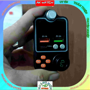 Thiết bị thu Bluetooth FM ViSmart cho đầu CD ô tô kết nối Bluetooth với điện thoại có mic chỉnh được EQ 3 cổng sạc và khe cắm thẻ nhớ