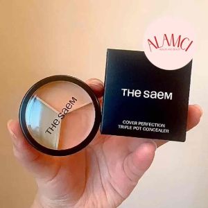 Che Khuyết Điểm Triệt Sắc Che Phủ Cao the SAEM Cover Perfection Triple Pot Concealer