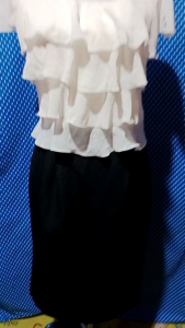 Dress Lengan Pendek Hitam Putih 226: Desain Modern & Nyaman