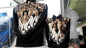 batik doby couple ayah anak lengan panjang lapis furing