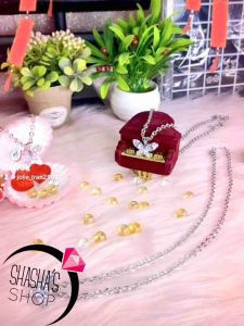 dây chuyền và mặt inox cao cấp D189 đá sáng rực rỡ