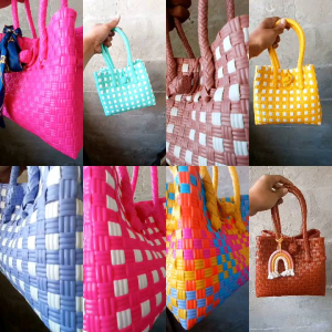 Tas Anyaman Plastik Premium Candy Mini Ukuran XS Bahan Plastik Premium Handmade