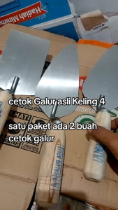 2pcs cetok Galur asli Keling 4 baja asli (kotak 15cm & oval 18cm )