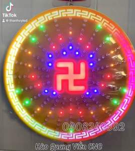 ĐÈN THỜ HÀO QUANG LED 32 KIỂU VIỀN CNC