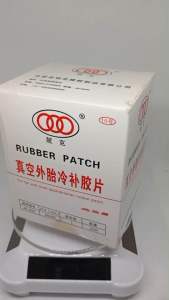 แผ่นปะยาง double PATPatch สตรีมปะเย็นยางเรเดียลเบอร์10ขนาด กว้าง50 * 80 มม 1 กล่องบรรจุ 20 ชิ้นต่อกล่อง