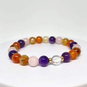 MEG Health Bracelet Natural Healing Crystal Beads 8mm for Men and Women Gift | Semi Precious Stone