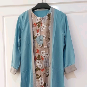 Fashion Muslim Wanita Baju Gamis Dress Dalilah Wollycrepe Maxy Resleting Depan