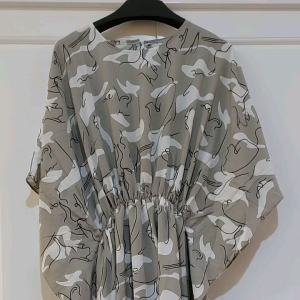 Fashion Muslim Wanita Gamis Rumahan Bermotif Pinggang Serut Kalista