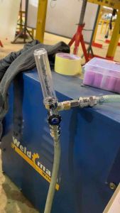 Tig welding gas meter control welding meter