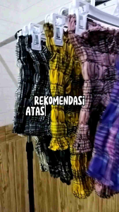 Sabrina Kerut Modis Tangan Pendek 3/4 Ukuran (XL&XXL)