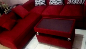 Sofa L Putus Minimalis Nilex Bludru (Khusus Jabodetabek)