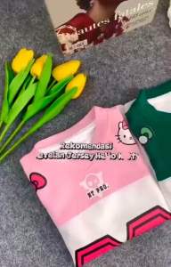 Setelan Jersey kuromi cargo anak perempuan vrall 3-12 tahun // promo oneset anak // gratis ongkir setelan anak perempuan