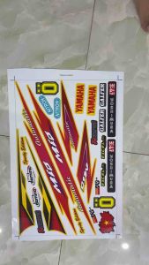 TEM RỜI -TEM CHẾ EXCITER 2010 DÁN XE TRẮNG - MẪU LỬA