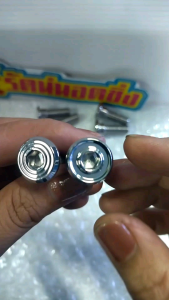 อารัตน์นอตซิ่ง น็อตจานดิสเบรค แบบมีบ่า M8(เบอร์12)M8×20มิล.สแตนเลส กลึงลายขัดเงาฉ่ำๆ ราคาต่อ1ตัว