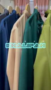 Jubah Khalifah Lelaki Plain by Norfastore (Collar / Long Sleeve)