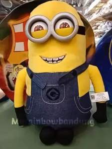 Boneka film bioskop kartun animasi Minion minions banana kuning kacamata lucu baju overall Jeans (05020966)
