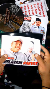 Print stiker kang dedi mulyadi dan bu sherly laos bersama melayani rakyat