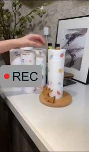 Combo 5 cuộn giấy vải không dệt lau đa năng in họa tiết ( 5 cuộn)