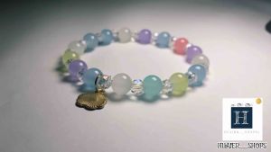 กำไลข้อมือลูกปัดน่ารักๆ หรูหราๆ -โทนสีลิมิเต็ด +กล่องเทปใส