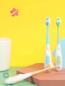 Bisou Baby แปรงสีฟันเด็ก  ขนนุ่มพิเศษ ขนแปลงมากกว่า 10000 เส้น ไม่หลุดร่วงง่าย ขนนุ่ม baby toothbrush