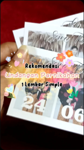 (50PCS) Undangan Pernikahan 1 Lembar Simple
