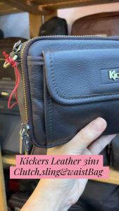 Kickers Leather 3 in 1 Waist Clutch & Sling Bag 88538/88535/88543