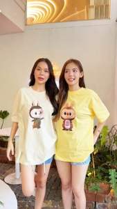 Labubu Baggy Tee 100% Cotton T-Shirt Oversize Cotton T-Shirt Viral T-Shirt Kemeja-T Perempuan Baju Perempuan