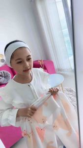 Voal Printing Instan Anak Motif Kucing / Hijab Instan Anak Motif Lucu