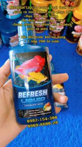 REFRESH LIQUID Dưỡng Chất Đậm Đặc Giúp Cá Khỏe Giảm Stress Nhanh Tăng Sức Đề Kháng Ngăn Ngừa Bệnh Tật Chai 100ml dành cho cá cảnh