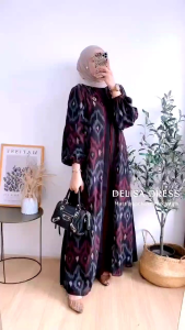 DELISA DRESS NEW GAMIS OUTER VIRAL DRESS RAYA CERUTY PREMIUM TERLARIS DRESS MUSLIMAH KEKINIAN