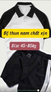 Bộ thun nam kiểu Polo chất thun cá sấu xịn size 45-85Kg